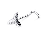 Leafy Curved Nose Stud NSKB-817